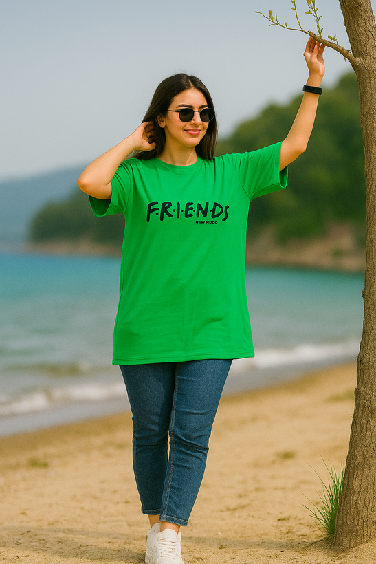 تیشرت سبز زیبا لانگ