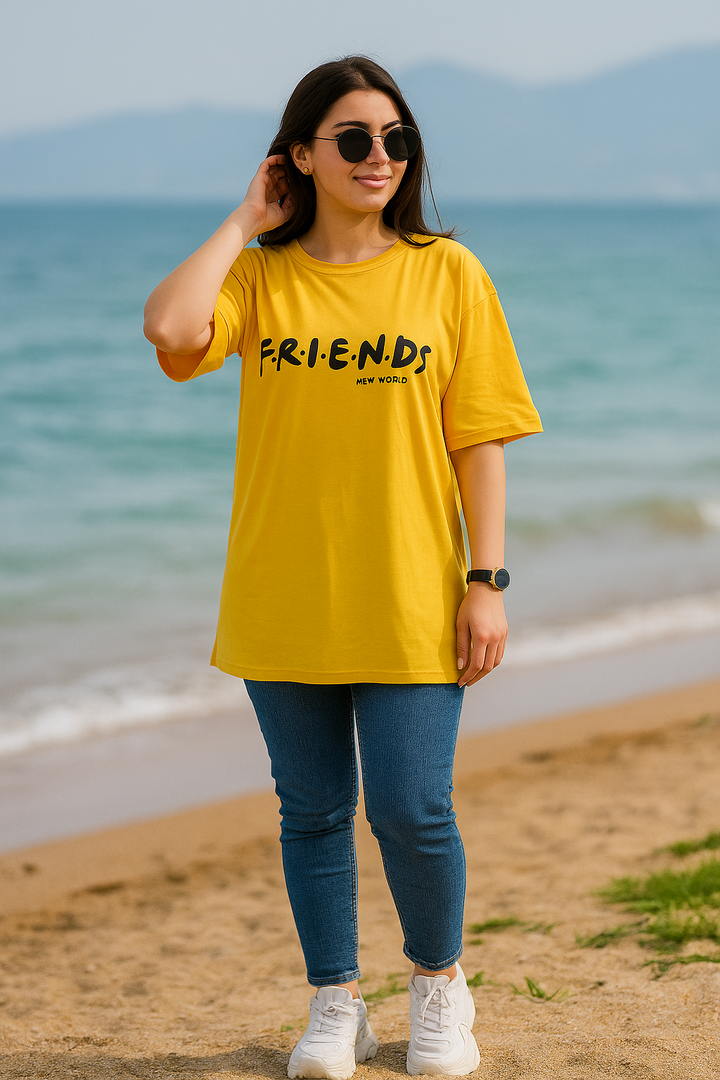 تیشرت جذاب زرد