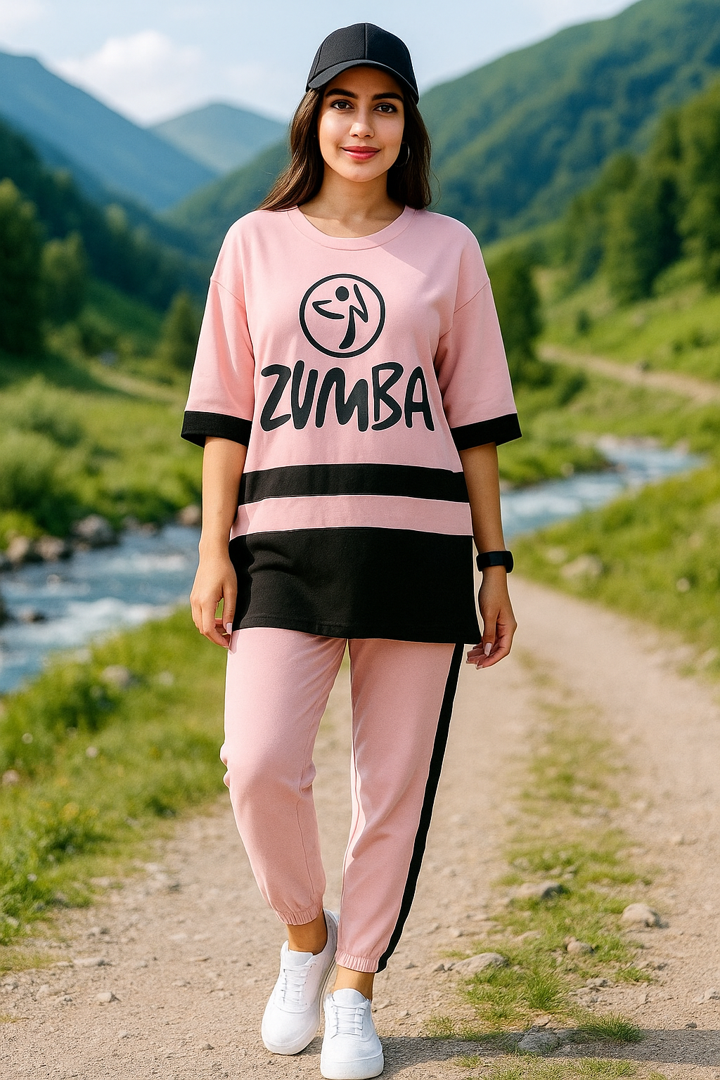 خرید جدیدترین ست تیشرت وشلوار زنانه زومبا جنس ویسکوز اعلا ترند جذاب با قیمت مناسب۳۷۳