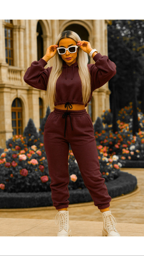 ست هودی جاگر زیبا قهوه ای