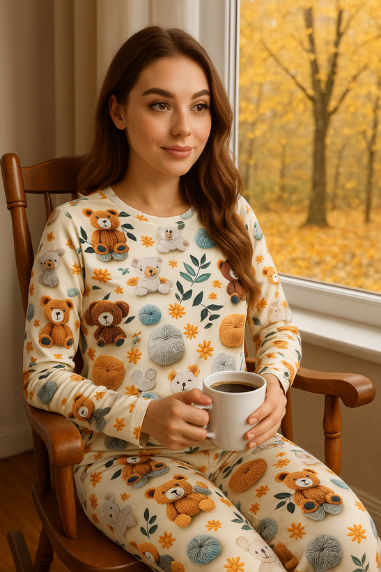 ست پاییزی دلبر مخمل سه بعدی