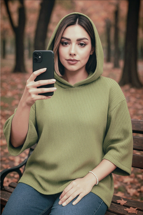 تیشرت هودی کلاهدار پاییزی جذاب