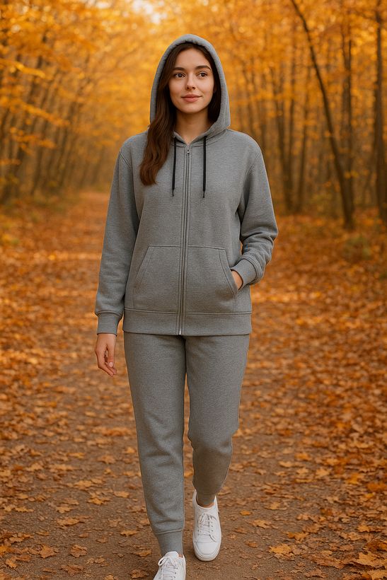 سویشرت و شلوار طوسی کاربزدی