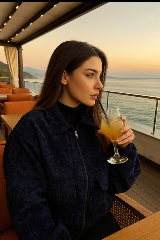 بامبر مخمل کبریتی سورمه ای