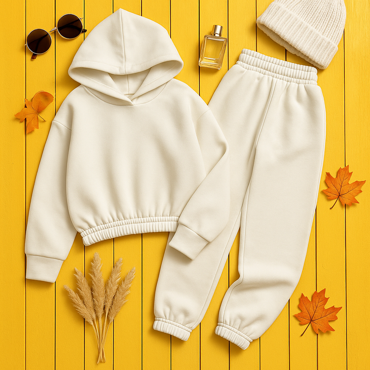 ست هودی کراپ شلوار