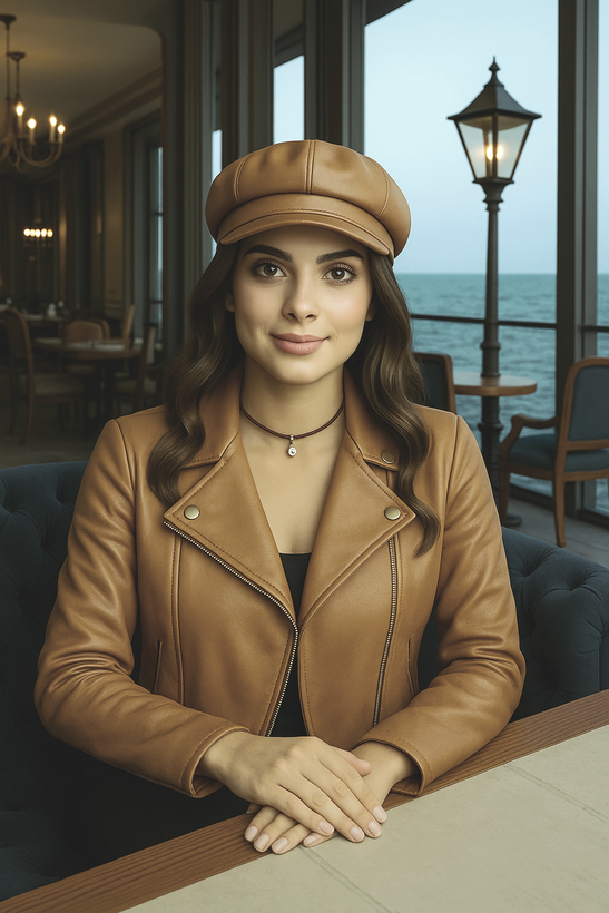 کت چرم ترند نسکافه ای