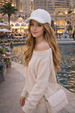 کلاه تدی سفید