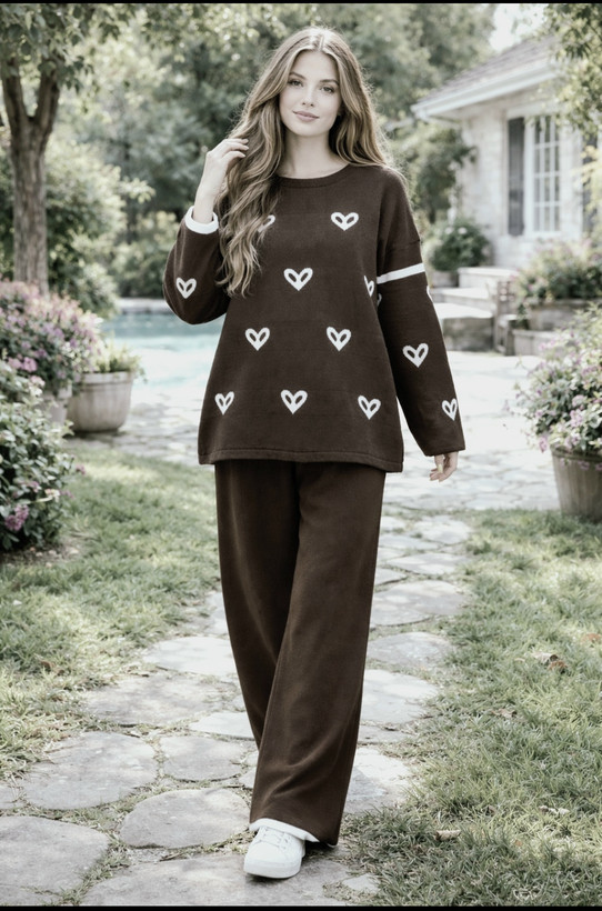 ست بافت زیبا طرح قلب