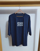 خرید جدیدترین تیشرت لانگ باکسی miumiuجنس سوپر اسپان لاکرا