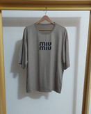 خرید جدیدترین تیشرت لانگ باکسی miumiuجنس سوپر اسپان لاکرا